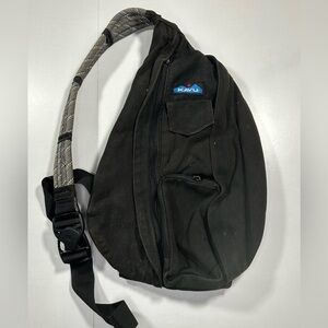 Kavu Outdoor Products Rope Sling Black Paracord Crossbody Backpack Canvas Bag